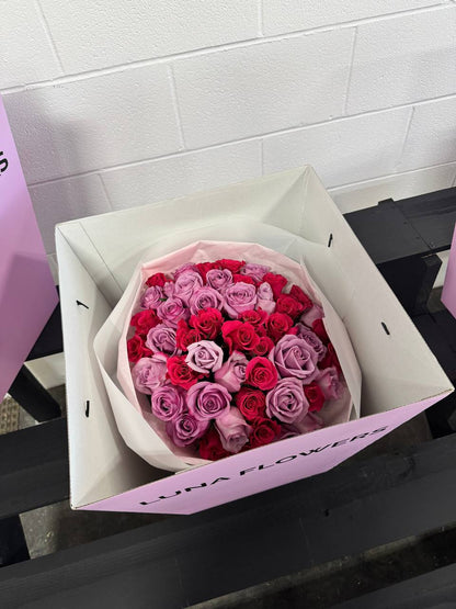 50 Red/White/Pink Roses