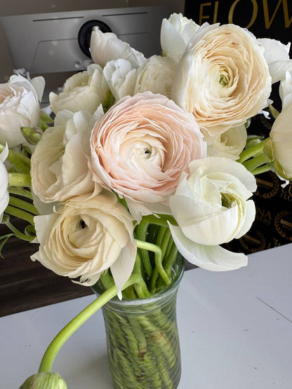 Ranunculus Flowers in a Vase