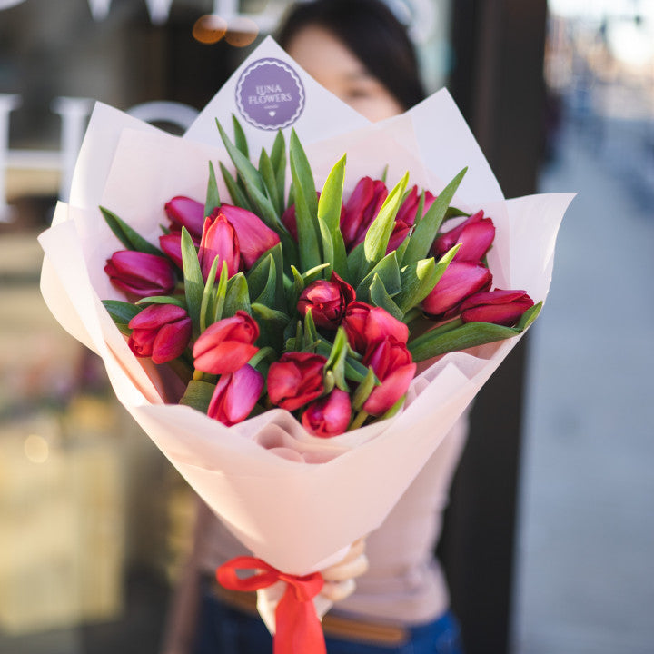 Two Dozen Pink Tulips